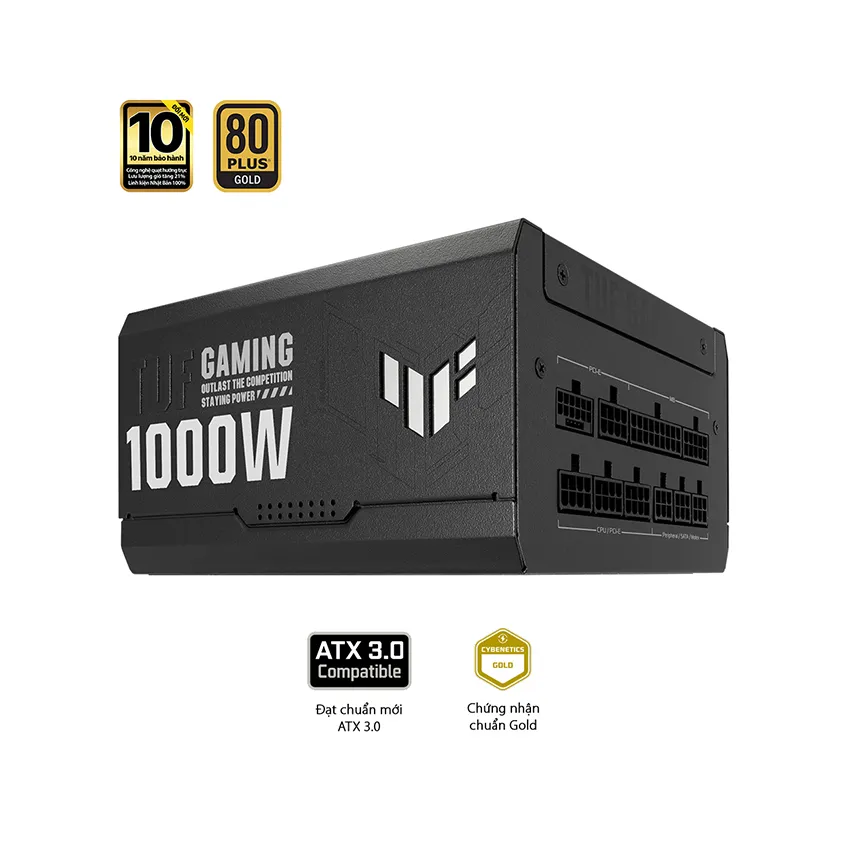 Nguồn Asus TUF Gaming 1000W Gold ATX3.0 ( Pci Gen 5.0 /80 Plus Gold/Màu Đen/Full Modular)